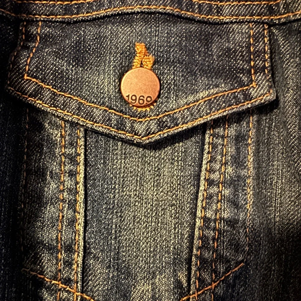 GAP Classic Dark Blue Jean Jacket - Picture 3 of 4